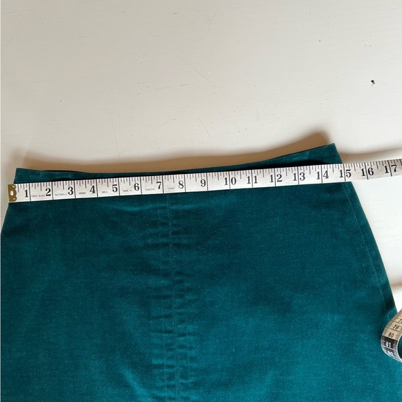 Vintage Phare Velvet Skirt in Dark Teal - Picture 2 of 9